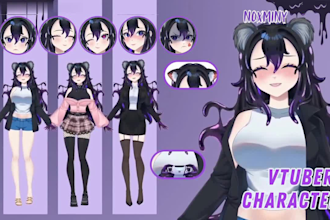 draw live2d vtuber model live 2d vtuber avatar vtuber rigging vtuber commission