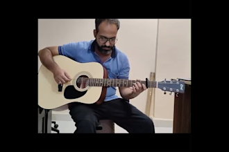 teach you bollywood and western guitar songs in live 1 on 1 lessons