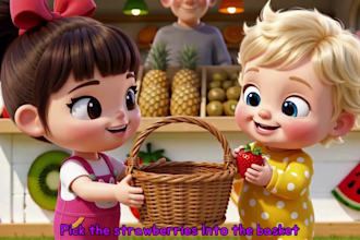 do 3d kids video editing, 3d  cartoon video disney pixar style cocomelon style