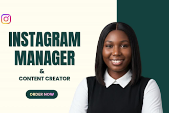 be instagram manager for organic growth, marketing, promotion, engagement,