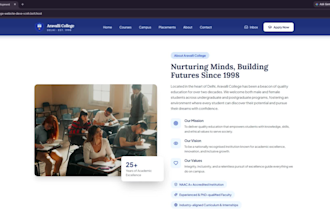 build professional college, hospital, defence websites
