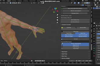 rig and weight paint 3d character, game rigging, blender, unity unreal, vrm 3d