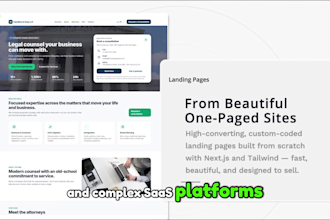 code a custom, modern, and clean landing page