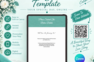 create a canva wedding website with rsvp