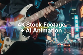 create a cinematic music video with 4k stock footage ai video animation