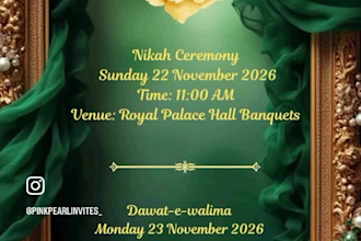 design luxury nikkah invitation card