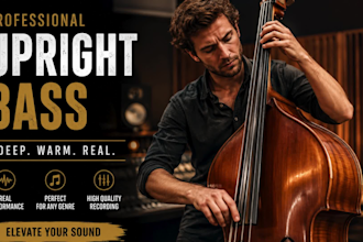 record upright bass session for your song of any genre