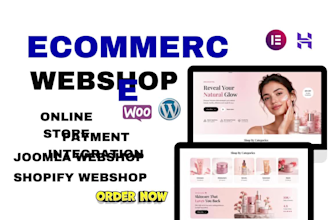build develop wordpress ecommerce website, woocommerce webshop shopify website