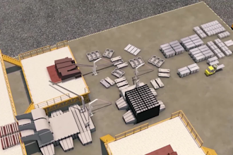 create 3d manufacturing animation and production line video