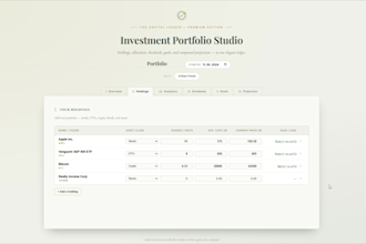 design and develop a custom financial web app