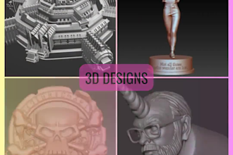 create 3d printable anime stl models for figures statues and action figures