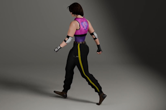 stylized game character,3d fortnite character,nsfw model,game ready asset,ue rig
