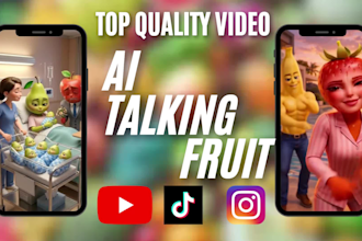 create viral ai talking fruits talking objects animation talking fruits food vid
