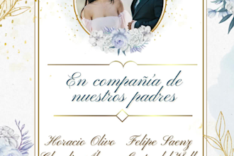 crearé invitaciones por lote de eventos en video con nombre para cada invitado