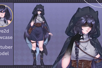 design and rig 2d vtuber model, live2d rigging, 2d vtuber rigging, vtuber model