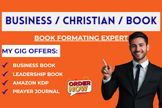 copy edit format design prayer journal leadership book business book amazon kdp