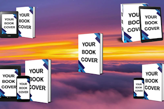 do eye catching 3d book mockups for your kindle, paperback and hard cover