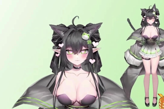 design 2d vtuber, live2d rigging, vtuber model, vtuber character design