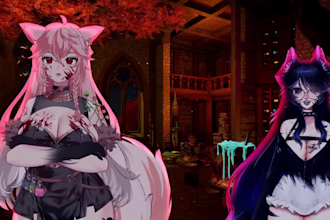 model, rig 3d vtuber, live2d avatar, vrchat furry avatar, vrm, vseeface, facerig