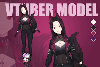 create a custom vtuber model, 2d live2d rigged for streaming