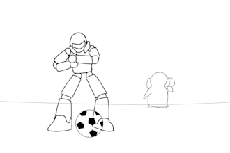 make 2d frame by frame handdrawn animation traditional 2d line art pencil sketch