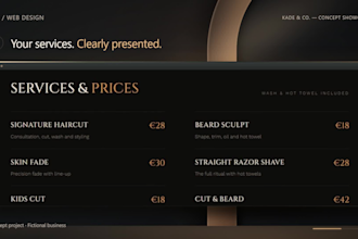 build a modern website for your barbershop or salon
