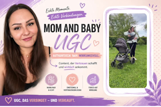 create german mom and baby ugc ads