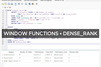 analyze your data with sql and provide business insights
