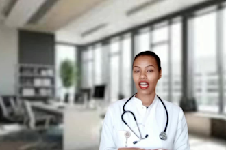 be a professional female medical doctor spokesperson