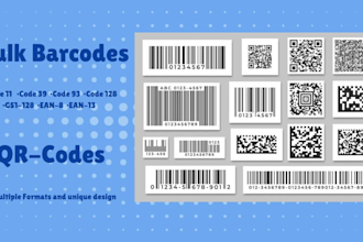 create unique barcodes in bulk for product label design and packaging design