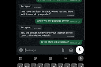 build a whatsapp or telegram order bot for automation