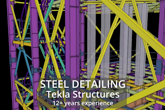 create tekla steel detailing and shop drawings