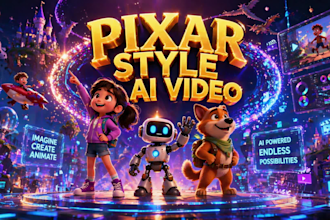 create pixar style animation