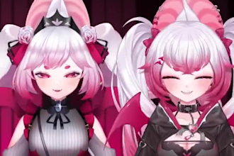 do live2d vtuber model, vtuber avatar, vtuber rigging for virtual streaming