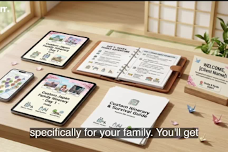 create a custom japan travel itinerary for family with stroller or toddlers