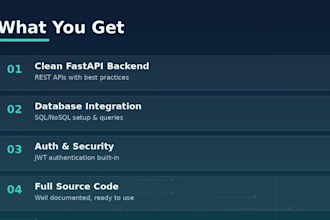 build a fastapi backend for your web application