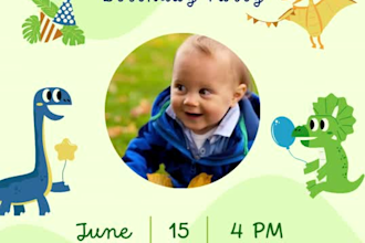 design spicalday and cute kids birthday and party invitatin with name and photo