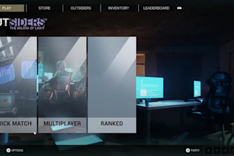 design unity game UI , unreal engine UI UX, 2d 3d menu hud, mobile PC