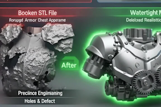 do stl file repair edit obj file custom 3d model file modification 3d printing