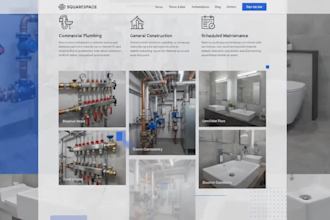 design a squarespace plumbing website for your plumbing contractor business