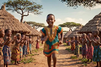 create 3d african folktale animation, 3d ai storytelling video, african folktale