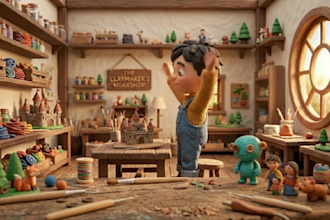 do 3d ai claymation video ai kids clay style 3d claymation stop motion animation