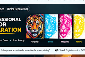 do professional color separation for screen printing