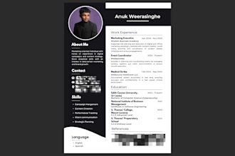 design and format a professional, ats friendly CV or resume