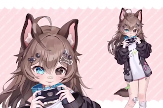 design 3d vtuber model live 2d vtuber model anime vtuber rigging live2d rigging