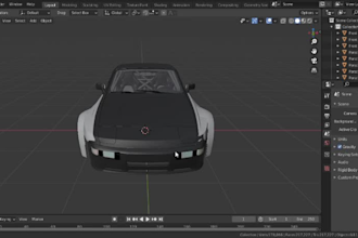 design automotive 3d car body kit widebody kit bumper 3d model