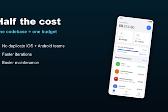 develop a custom flutter app for android and ios