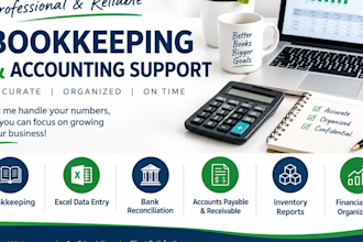 do bookkeeping, excel accounting and financial data entry