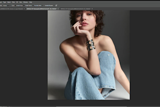 model photo editing and retouching in photoshop