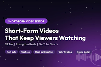 edit shortform videos for tiktok reels and shorts